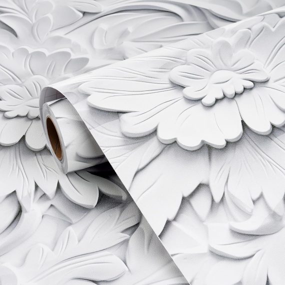 3D Embossed Floral Wallpaper - Image 6