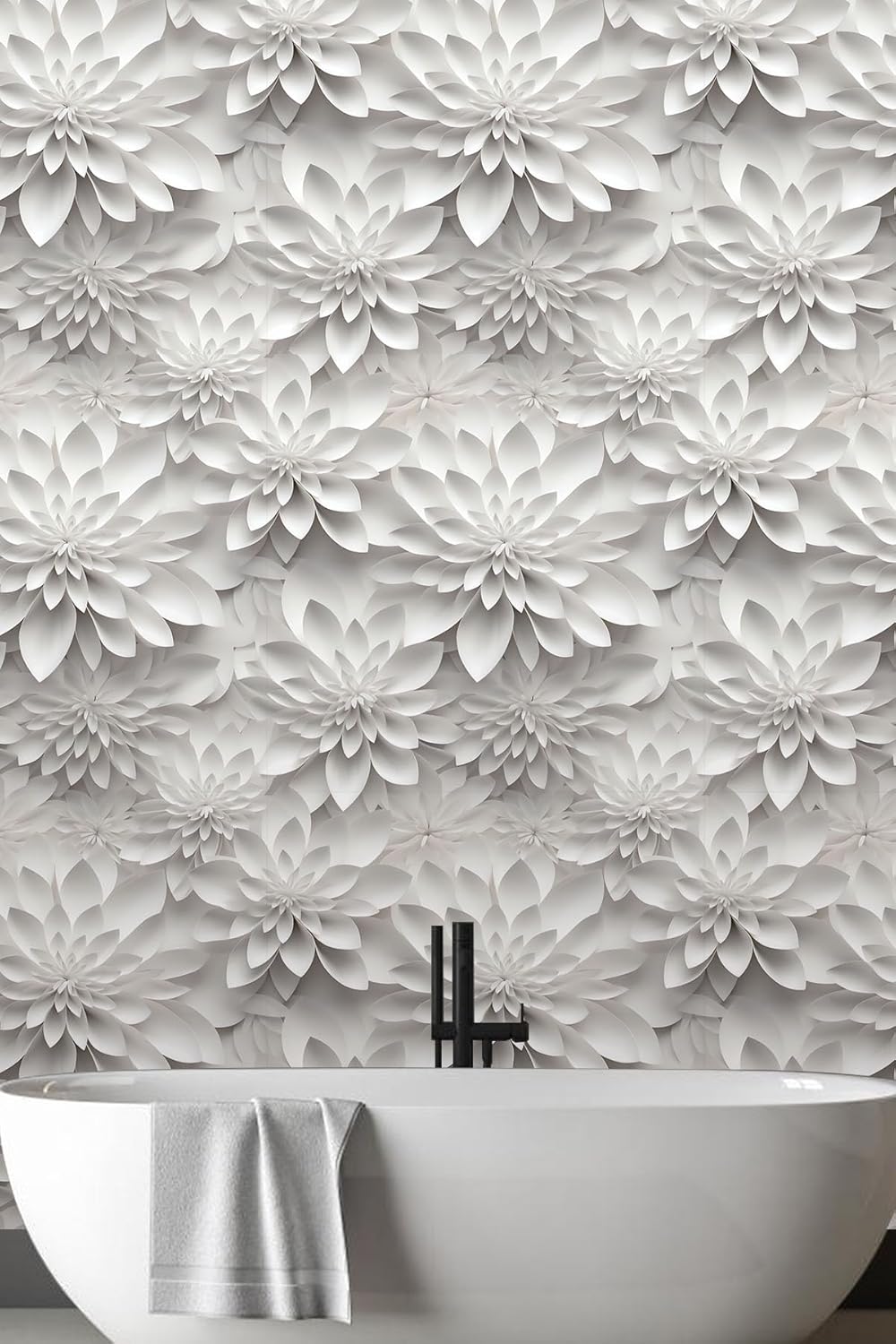 3D Flat Lotus Flower Wallpaper - Image 5