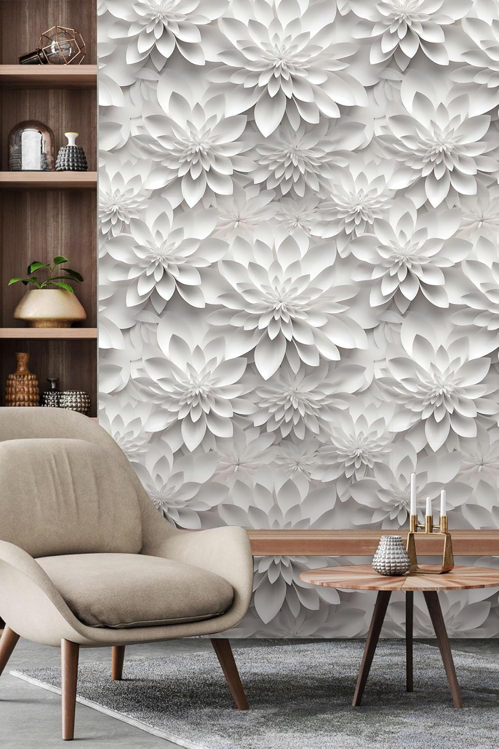 3D Flat Lotus Flower Wallpaper - Image 2