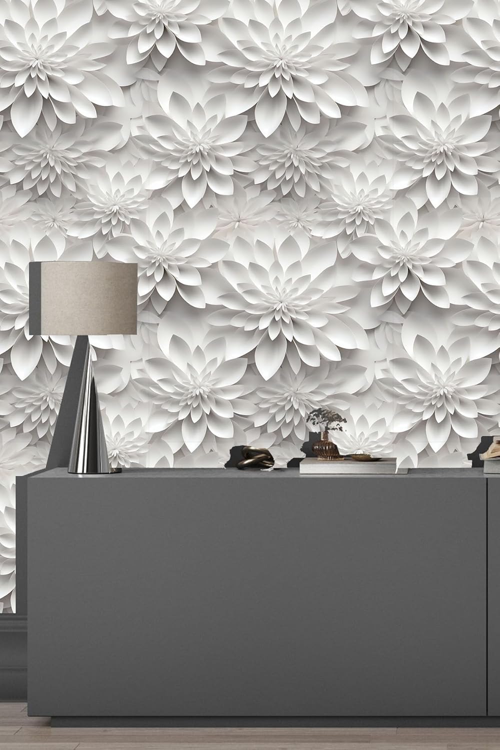 3D Flat Lotus Flower Wallpaper - Image 3