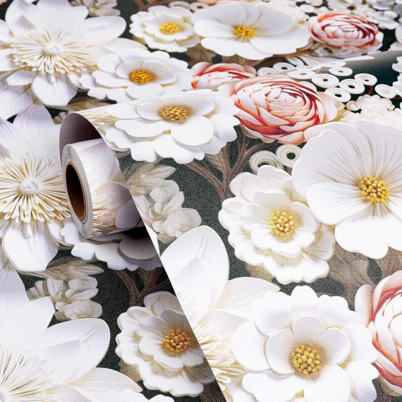 3D Floral Embossed Flower Peel and Stick - Image 5
