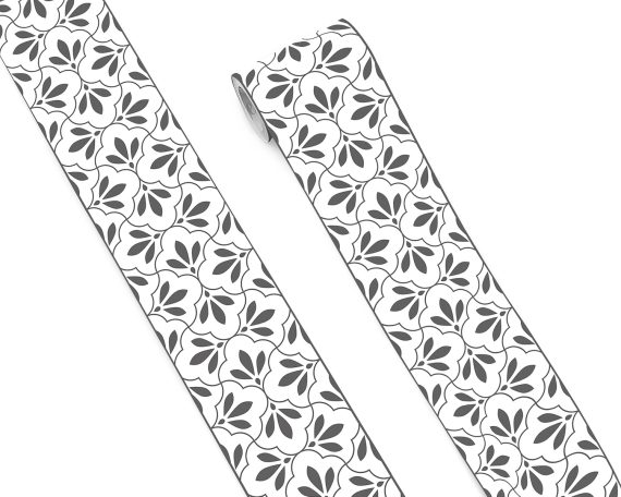 Black and White Patterns Peel and Stick Wall Border