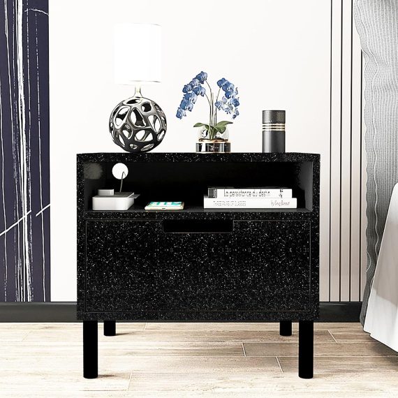 Kitico Glitter Black Wallpaper - Image 2
