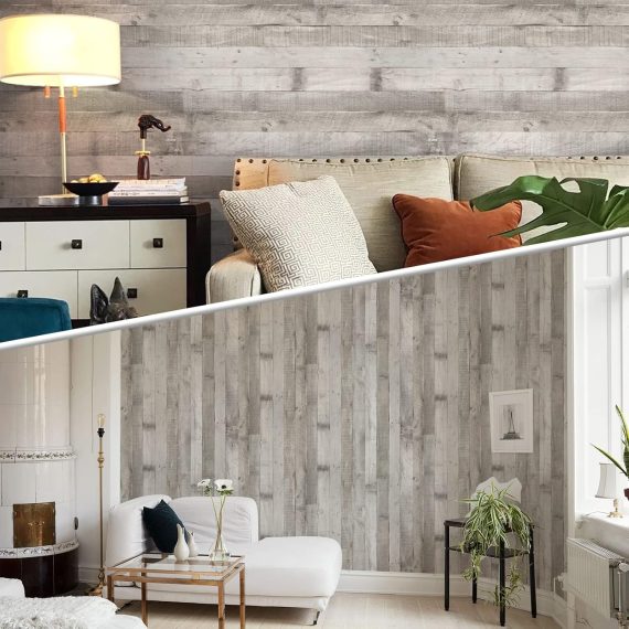 Matte Rustic Wood Peel and Stick Wallpaper - Image 2