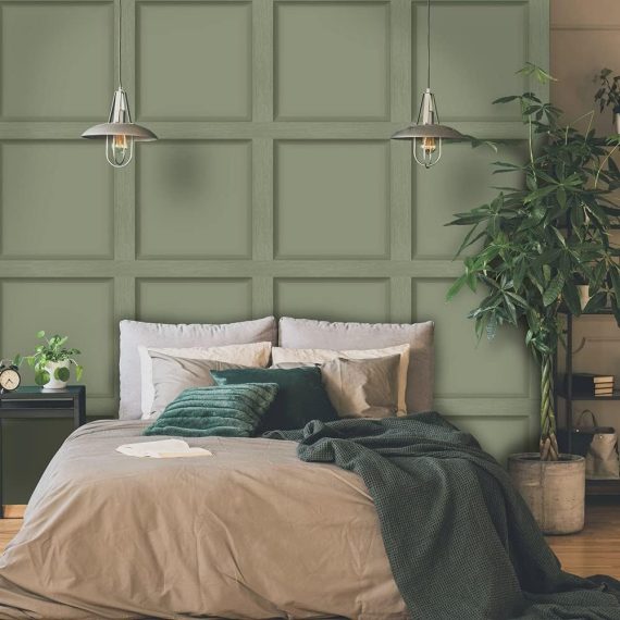 Modern Wood Panel 3D Effect Wooden Panelling Wallpaper - Image 3