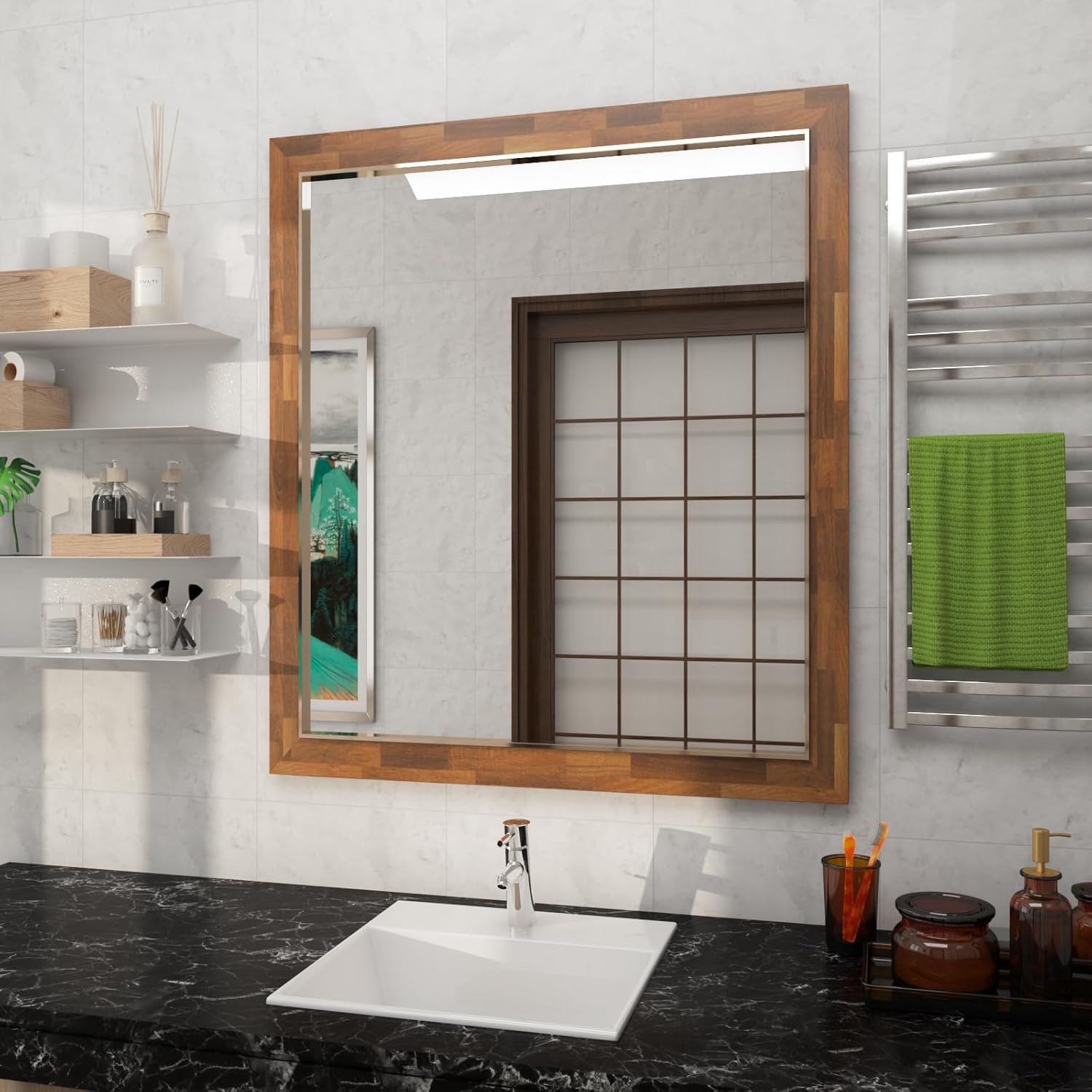 Shiplap Wood Border Wallpaper Peel and Stick - Image 3