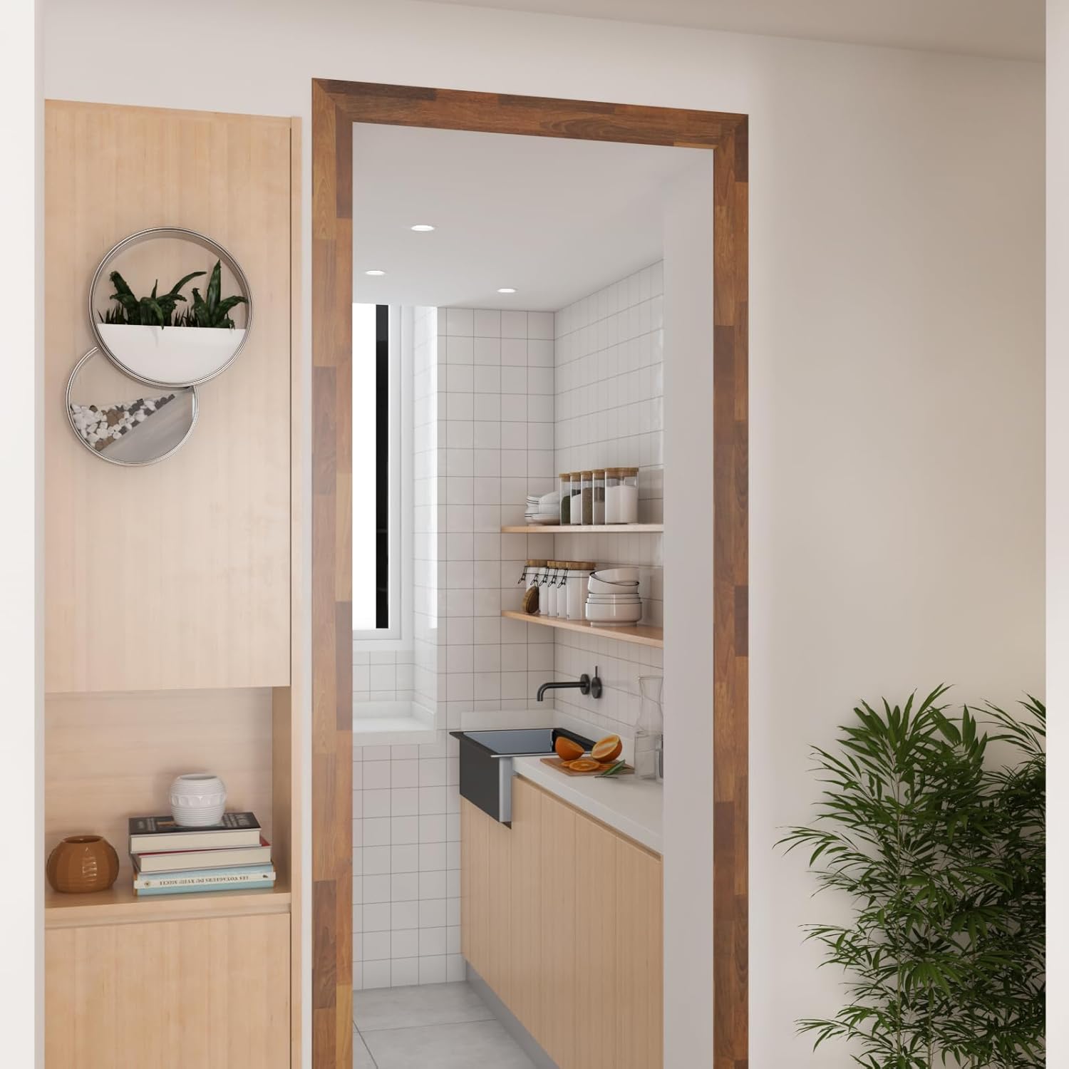 Shiplap Wood Border Wallpaper Peel and Stick - Image 2