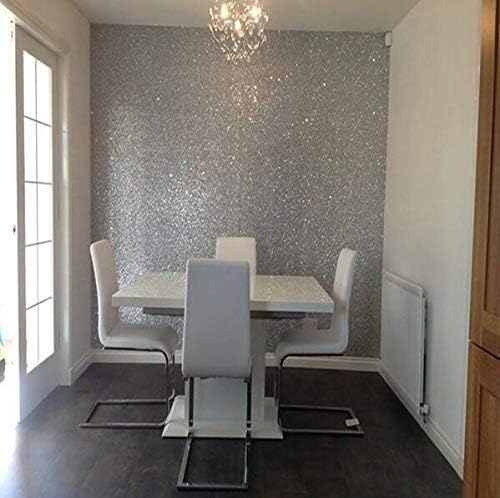 Silver Chunky Glitter Wallpaper - Image 2