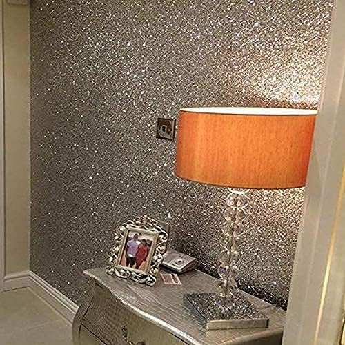 Silver Chunky Glitter Wallpaper - Image 5