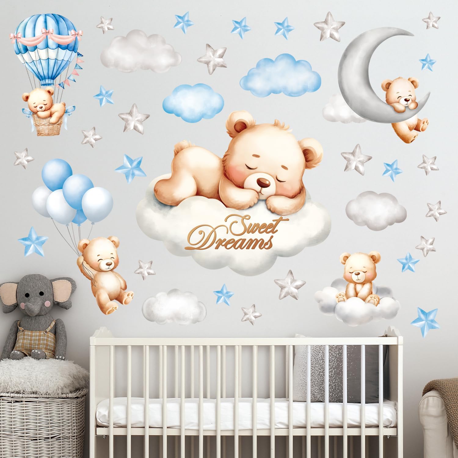 Sweet Dream Bear Decor Peel and Stick