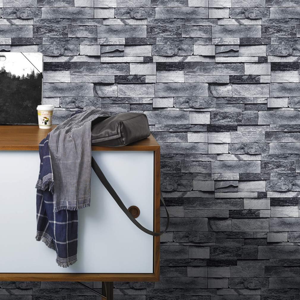 Wallpaper stick and peel Brick Wood